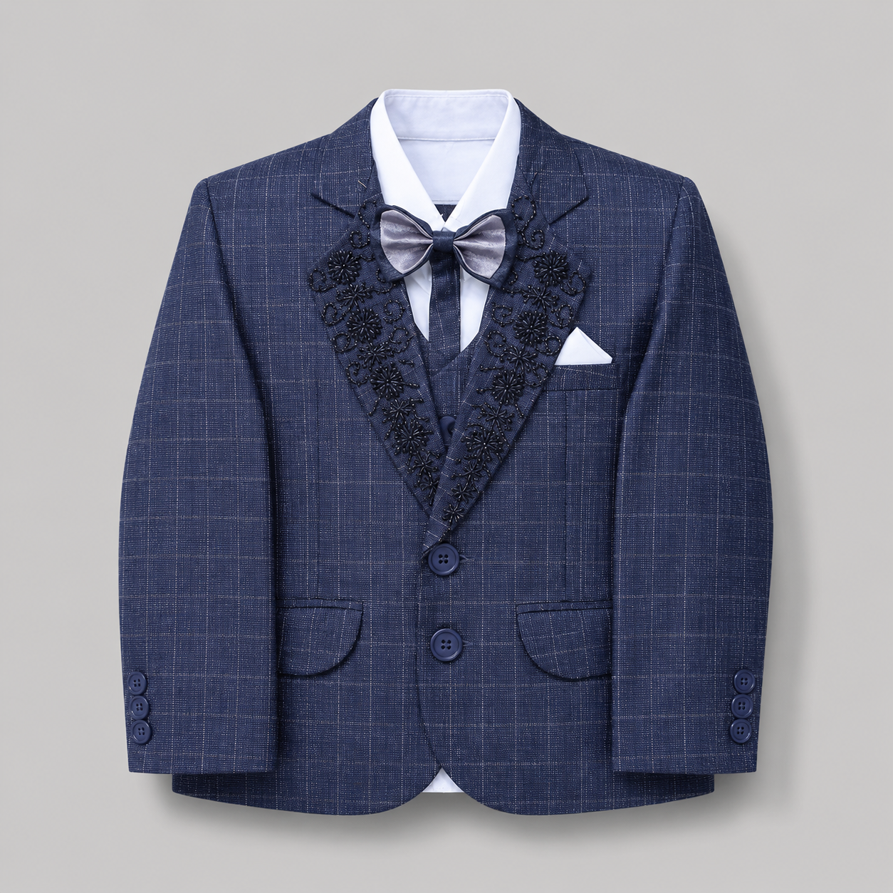 Royal Embroidered Boys Formal Five-Piece Suit GE7777