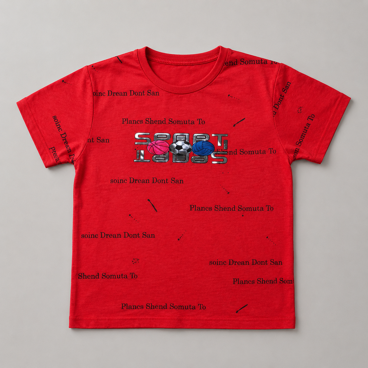 Sport Icons Graphic Casual T-Shirt