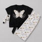 Elegant Butterfly Floral Girls Palazzo Set