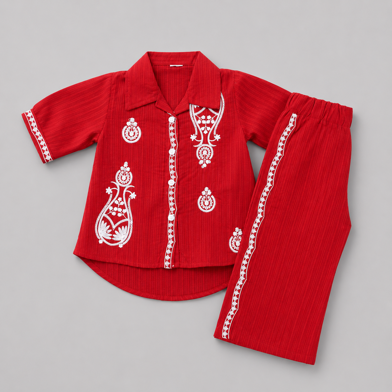 Elegant Embroidered Girls Co-Ord Set