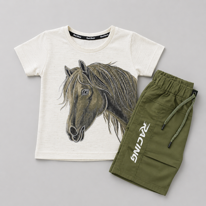 Wild Horse Graphic Casual Summer Set