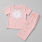 Elegant Blossom Girls Trouser Set