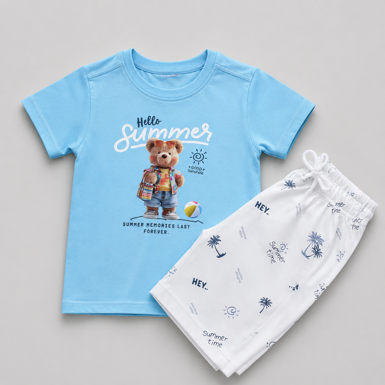 Hello Summer Bear Boys Co-Ord Set