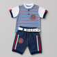 California Athletic Striped Shorts Belt Set
