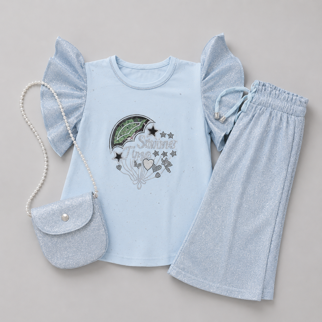 Shine Sparkle Party Girls Palazzo Set