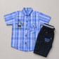 Trendy Checked Boys Casual Cargo Set