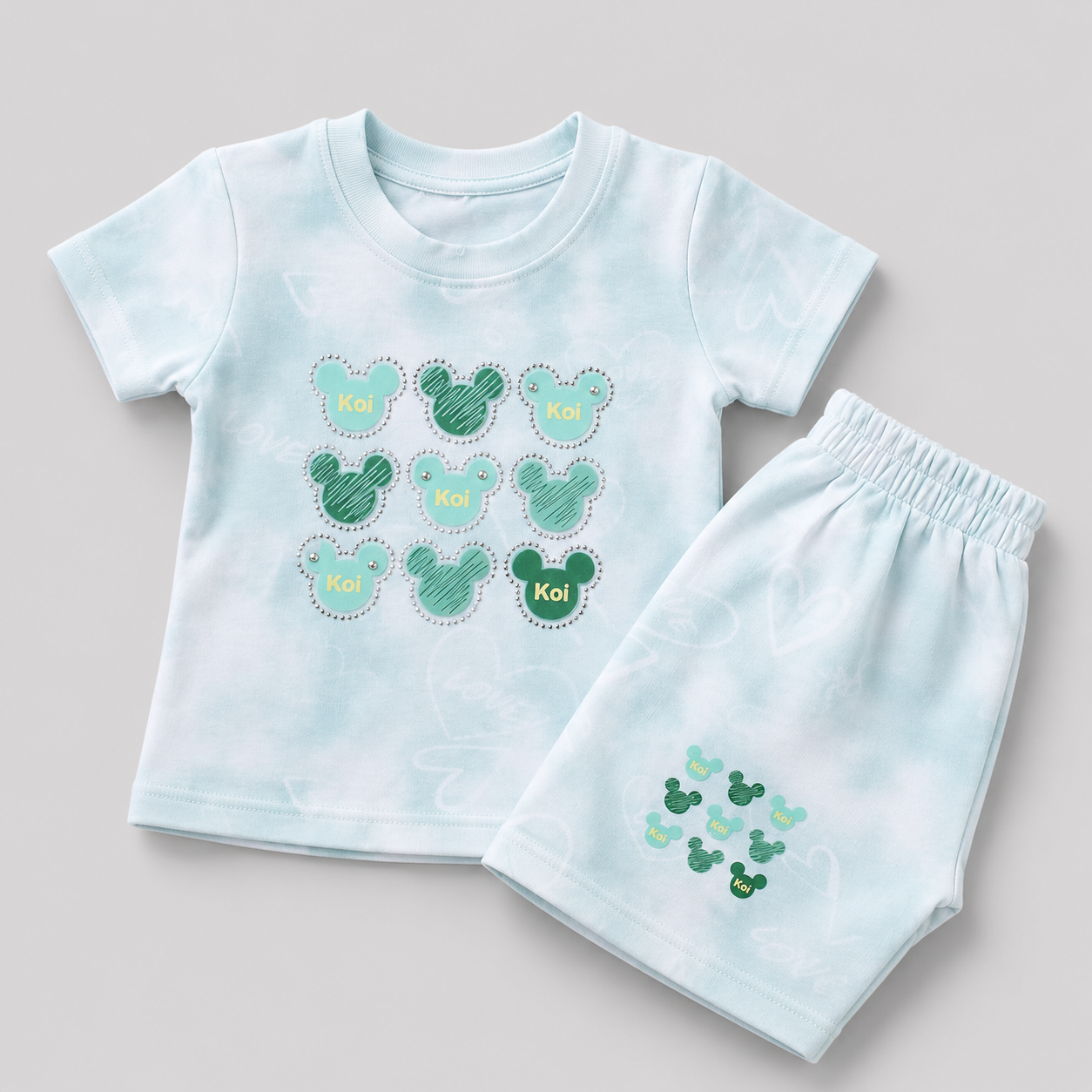 Adorable Cartoon Printed Kids Co-Ord Set