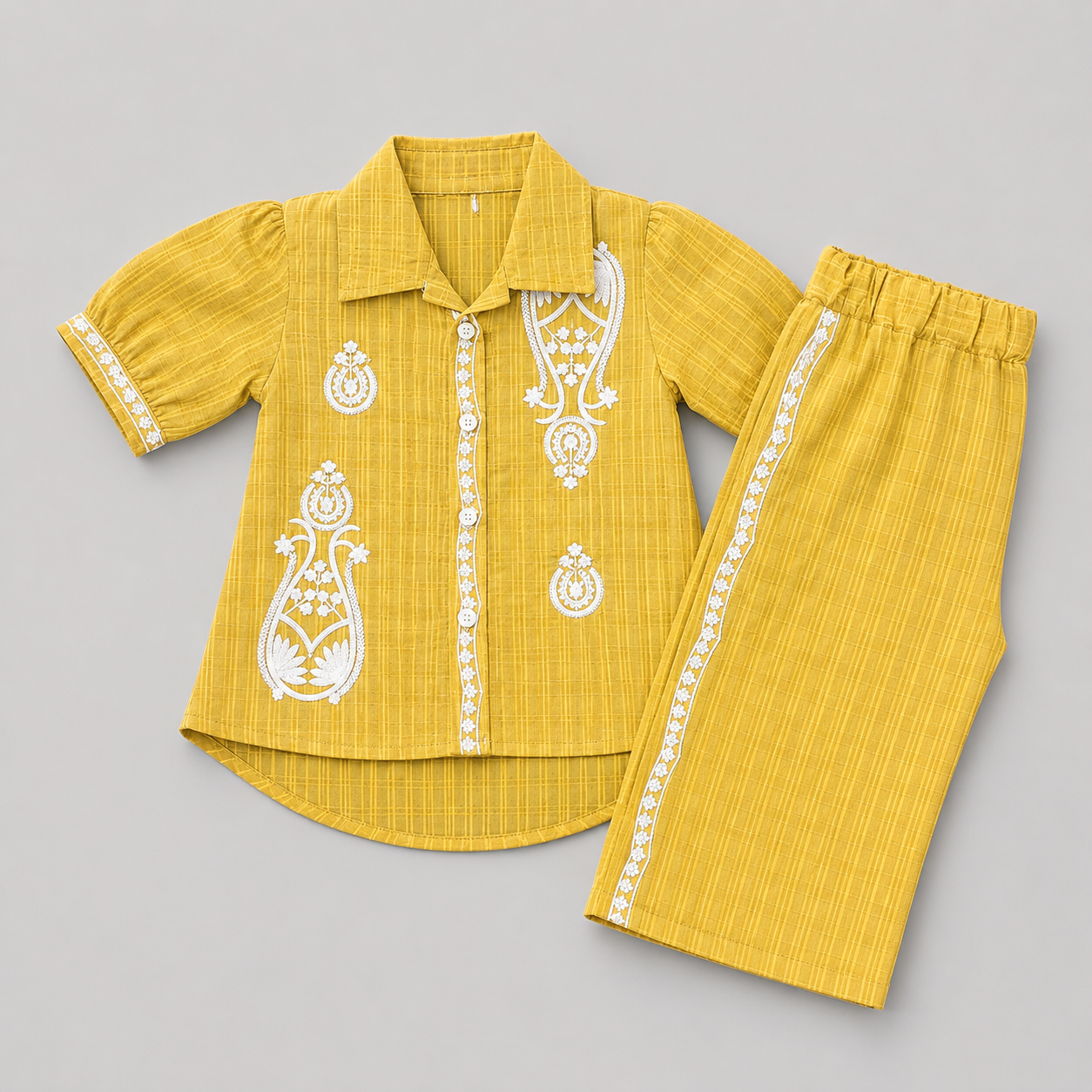 Elegant Embroidered Girls Co-Ord Set