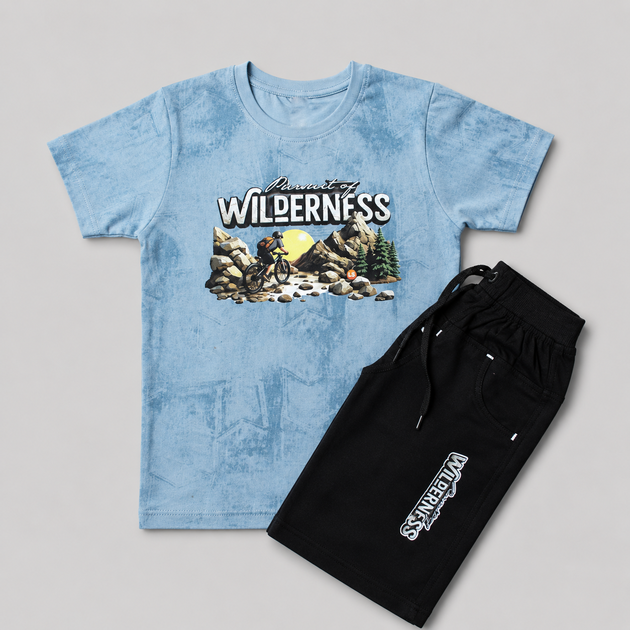Wilderness Adventure Summer Kids Shorts Set