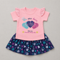 Mint Heart Print Girls Skirt Set