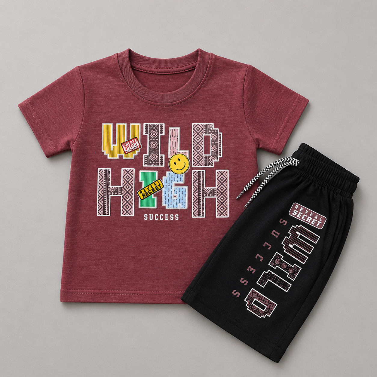 Wild High Graphic Shorts Summer Set