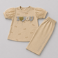 Lovely Glitter Puff Sleeve Capri Set