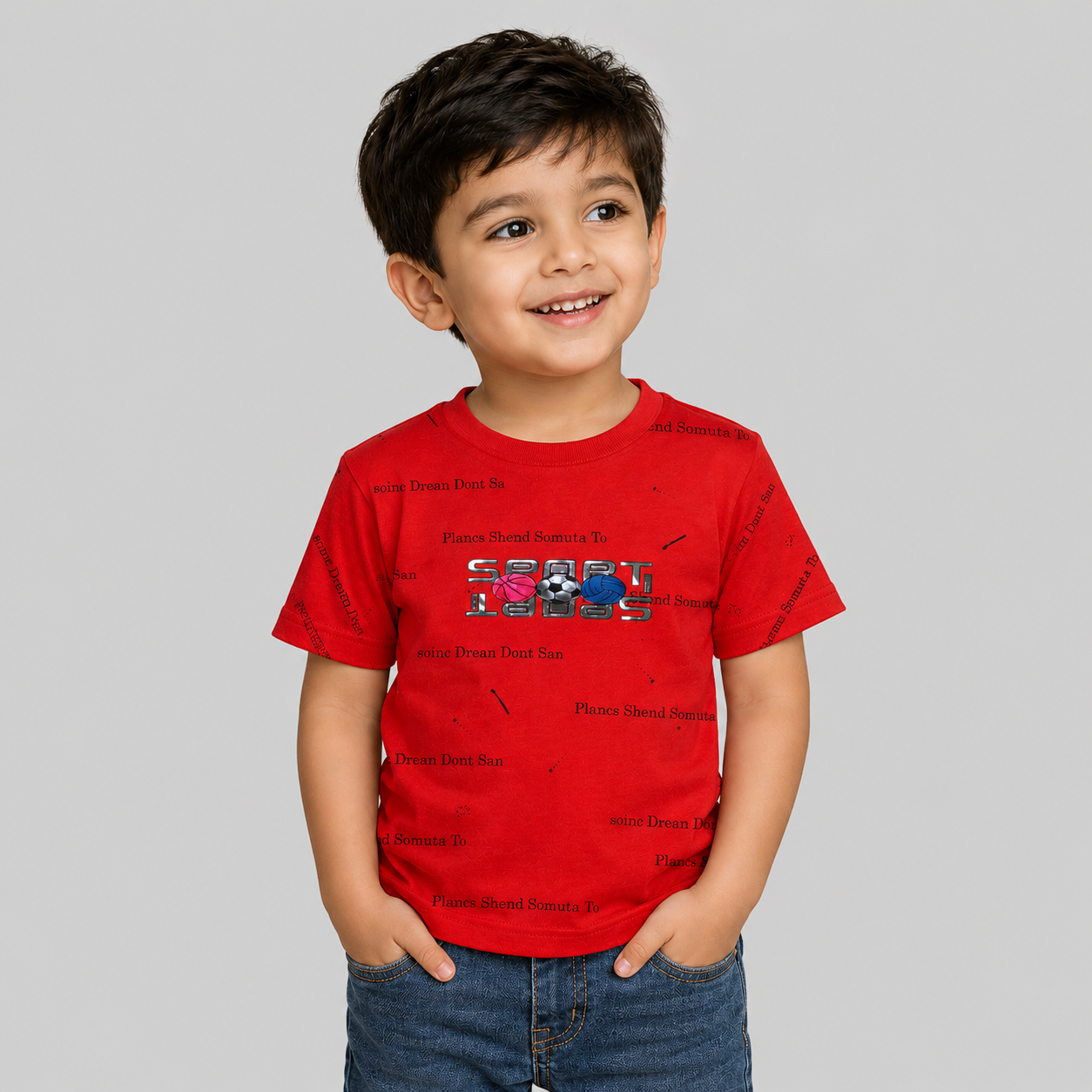 Sport Icons Graphic Casual T-Shirt