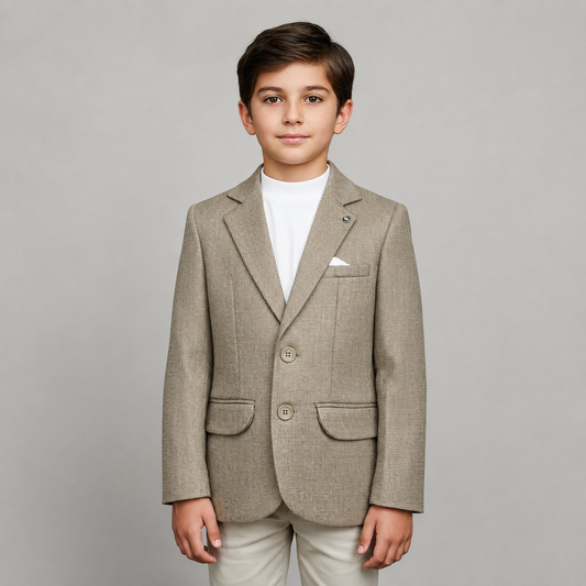 Boys Textured Smart Casual Blazer GE7765