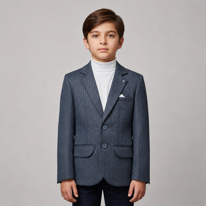 Boys Textured Smart Casual Blazer GE7765