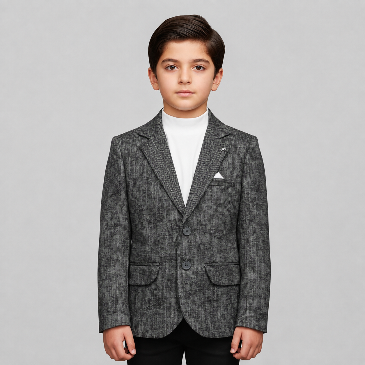 Boys Textured Smart Casual Blazer GE7765