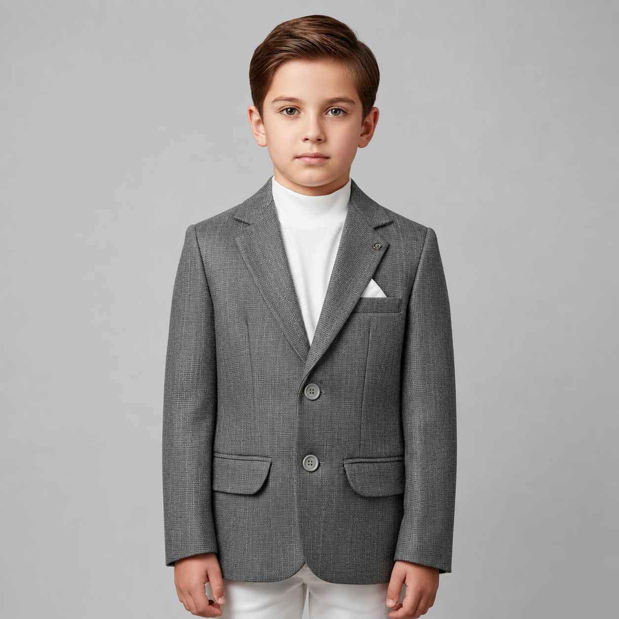 Boys Textured Smart Casual Blazer GE7765