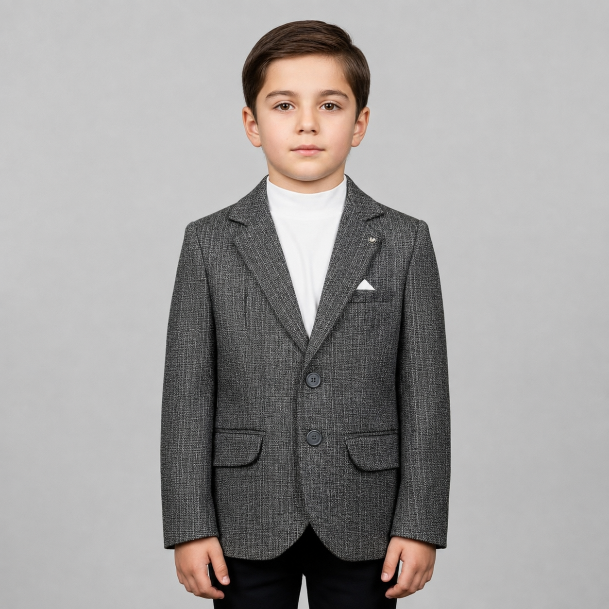 Boys Textured Smart Casual Blazer GE7765