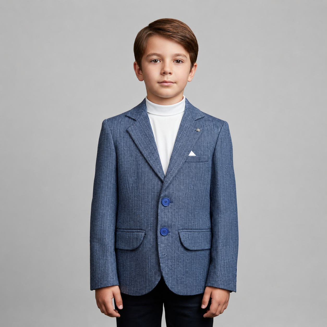 Boys Textured Smart Casual Blazer GE7765