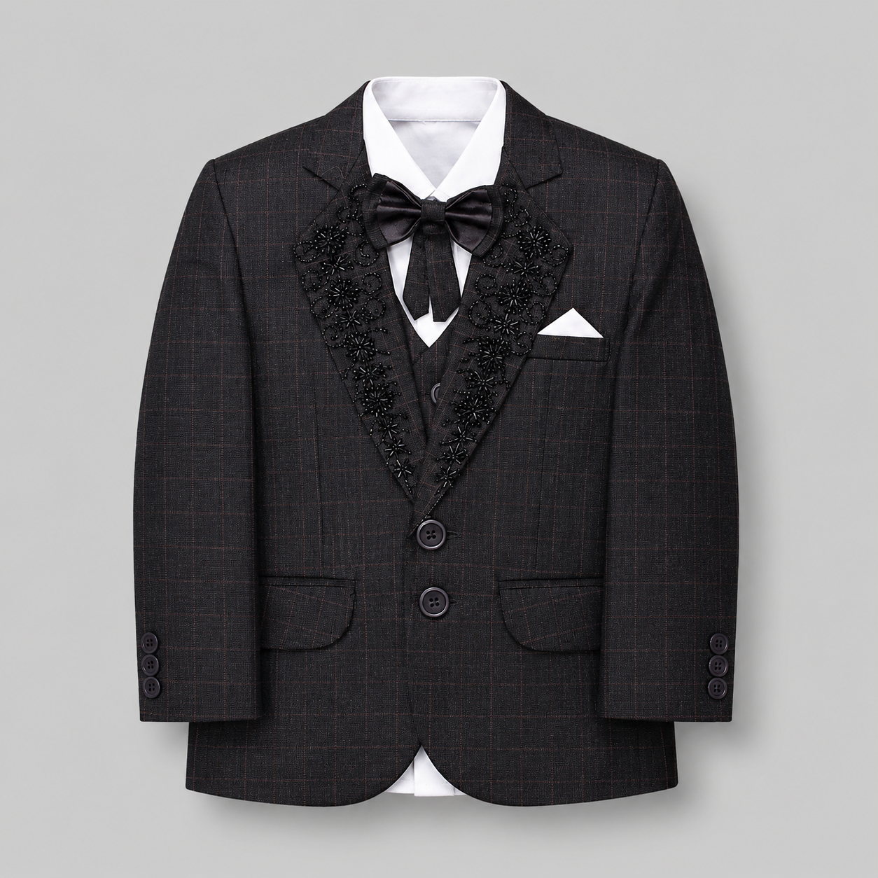 Royal Embroidered Boys Formal Five-Piece Suit GE7777