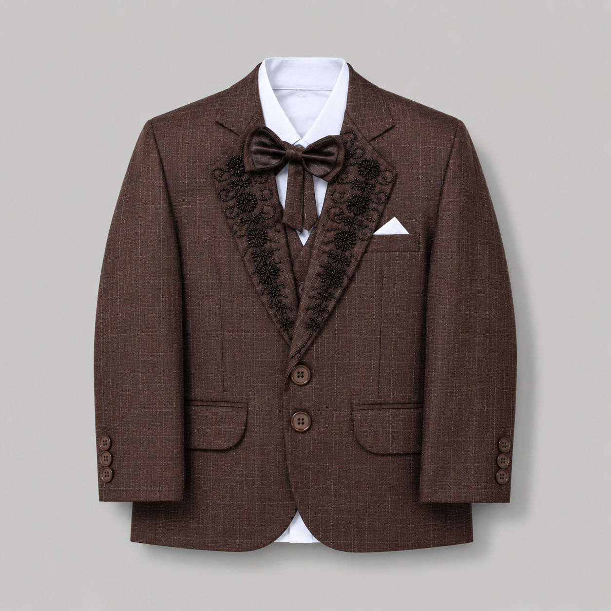 Royal Embroidered Boys Formal Five-Piece Suit GE7777