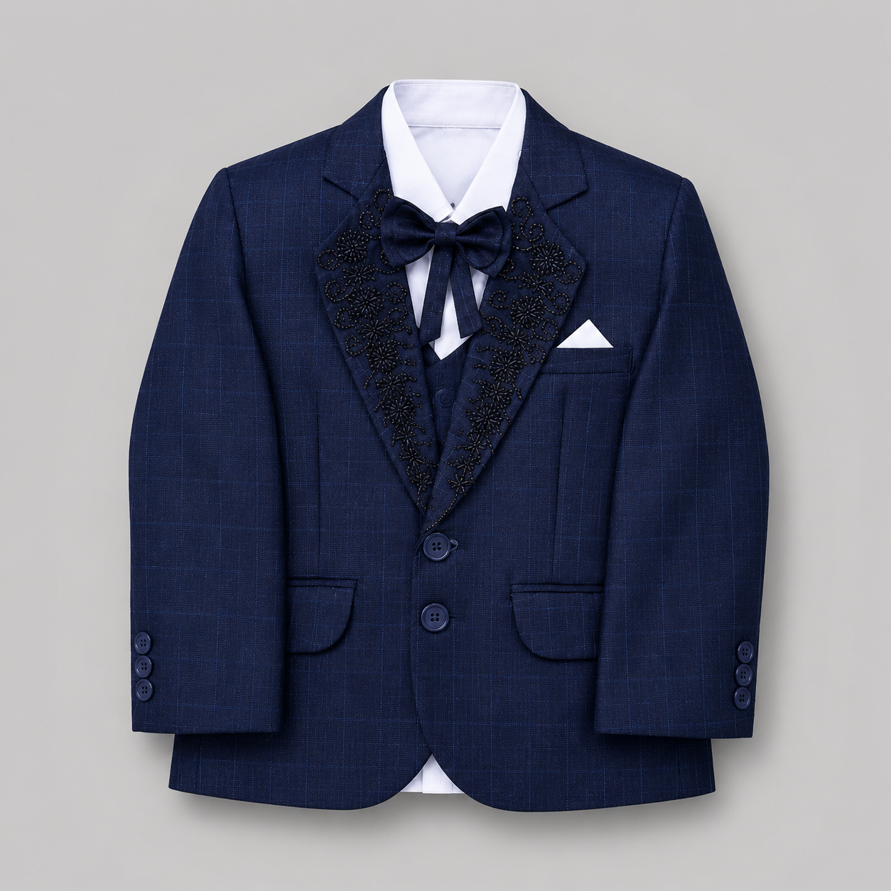 Royal Embroidered Boys Formal Five-Piece Suit GE7777
