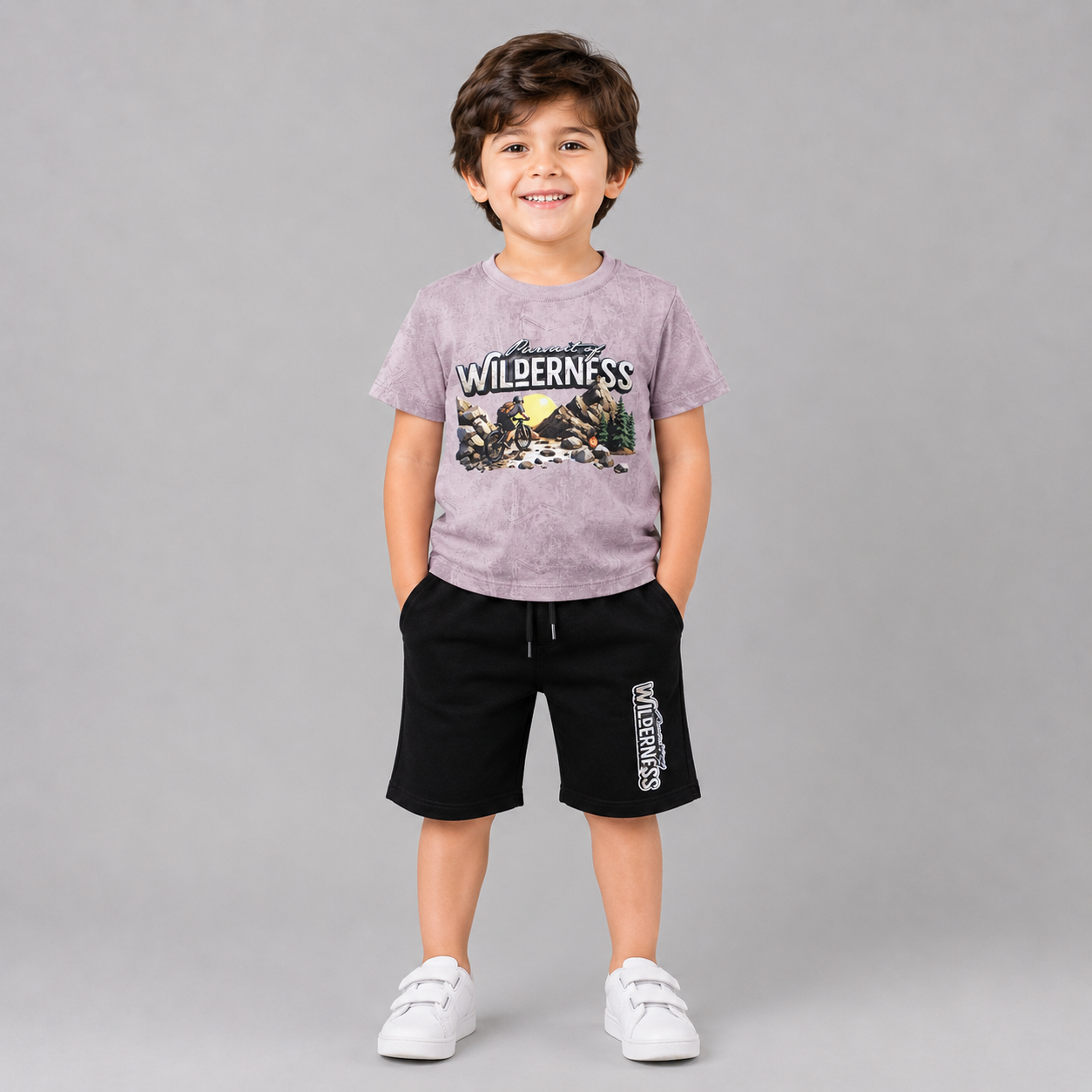 Wilderness Adventure Summer Kids Shorts Set