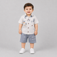 Smart Striped Boys Shirt & Shorts Co-Ord Set