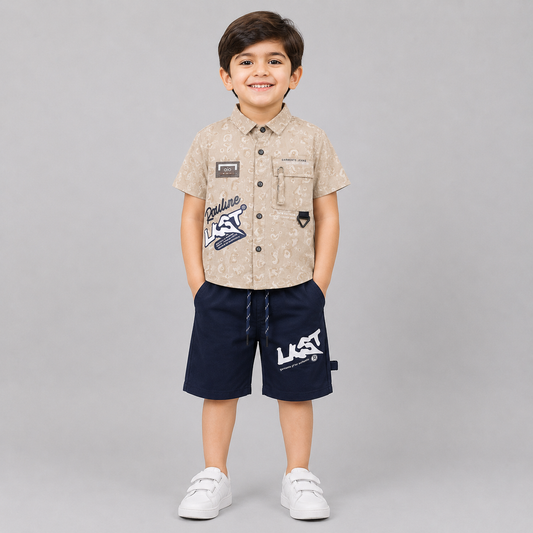 Urban Last Graphic Shirt Shorts Set
