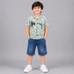 Stylish Boys Printed Shirt & Denim Shorts Set