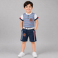California Athletic Striped Shorts Belt Set