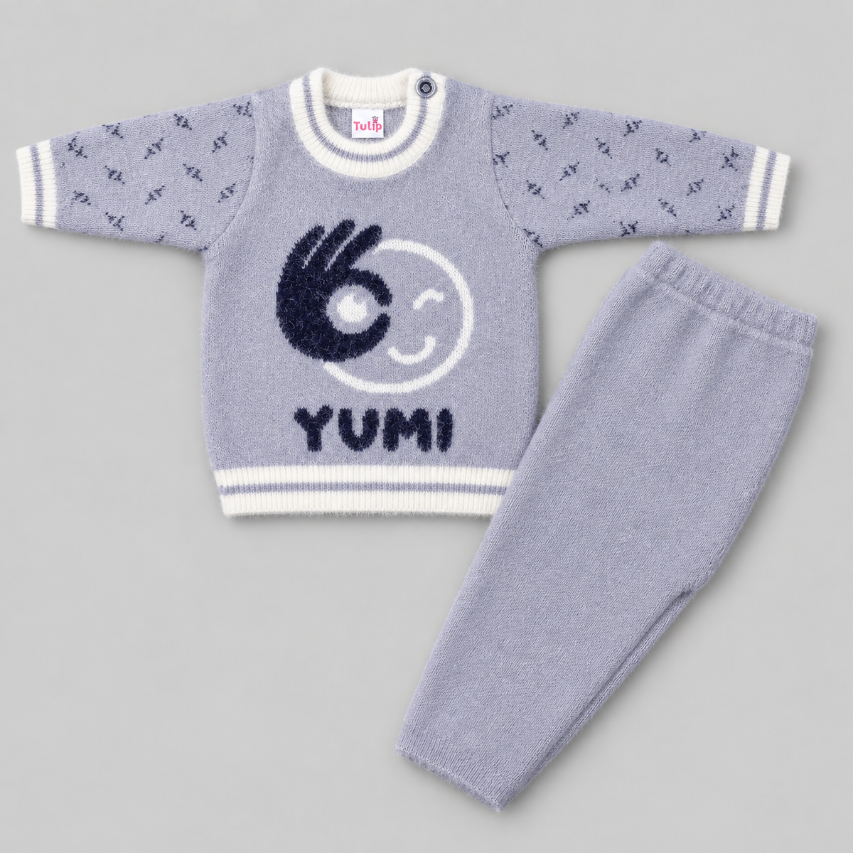 Yumi Graphic Knitted Baby Winter 2-Piece Set