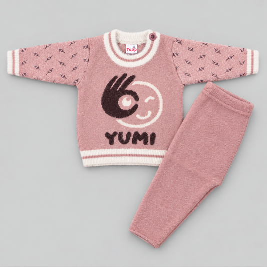 Yumi Graphic Knitted Baby Winter 2-Piece Set