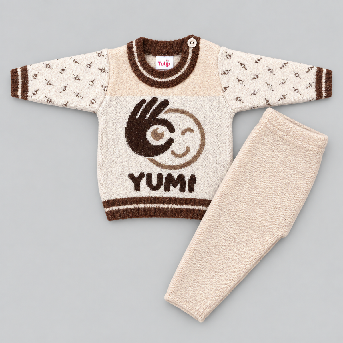 Yumi Graphic Knitted Baby Winter 2-Piece Set