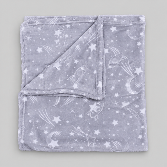 Soft Space Print Baby Winter Shawl