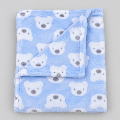 Soft Bear Print Baby Winter Shawl