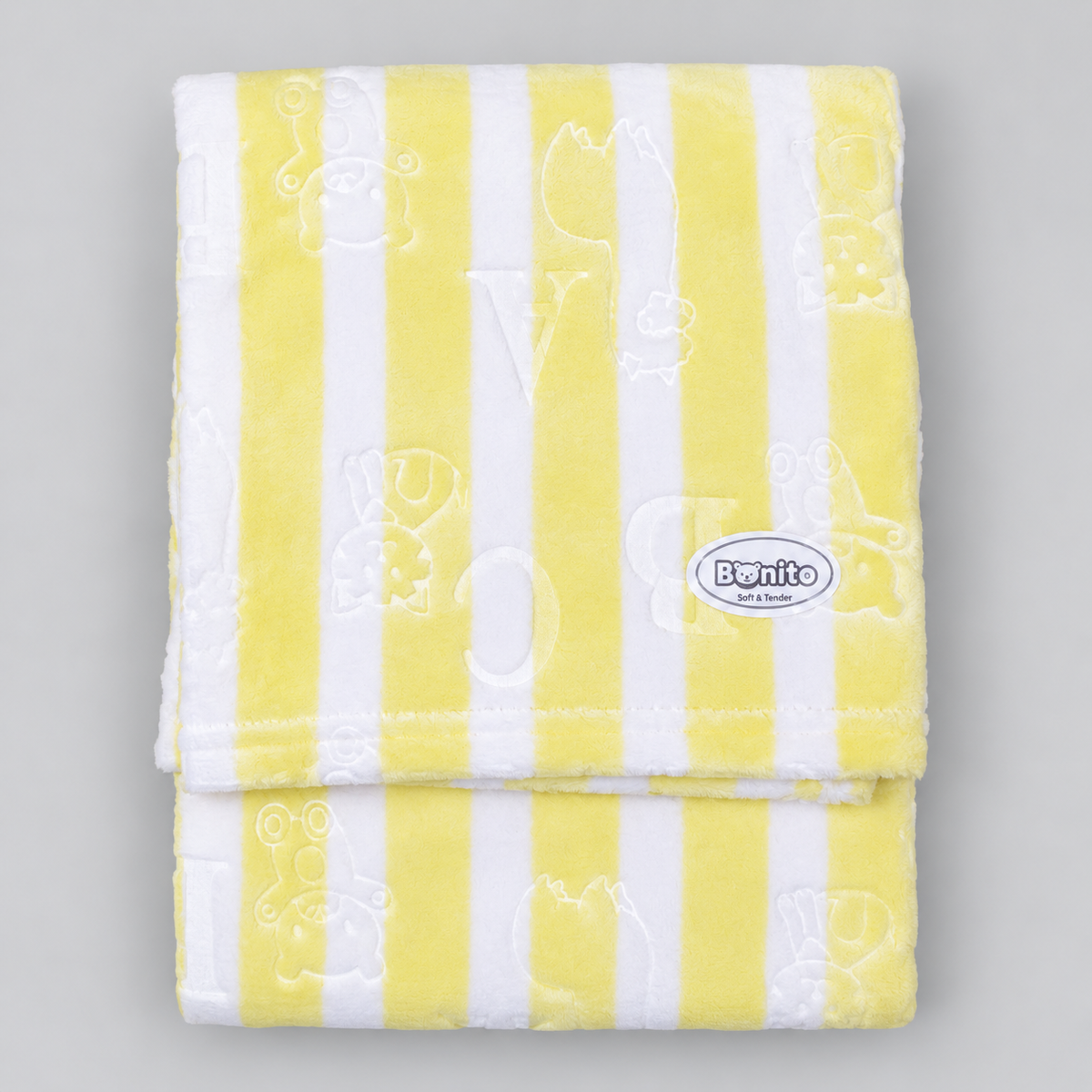 Striped Plush Baby Winter Shawl Blanket