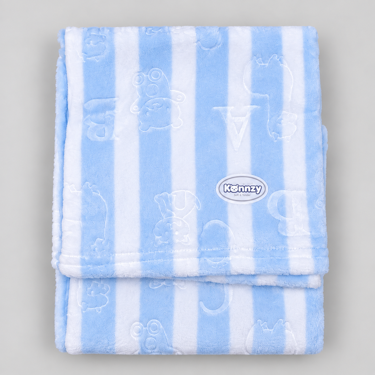 Striped Plush Baby Winter Shawl Blanket