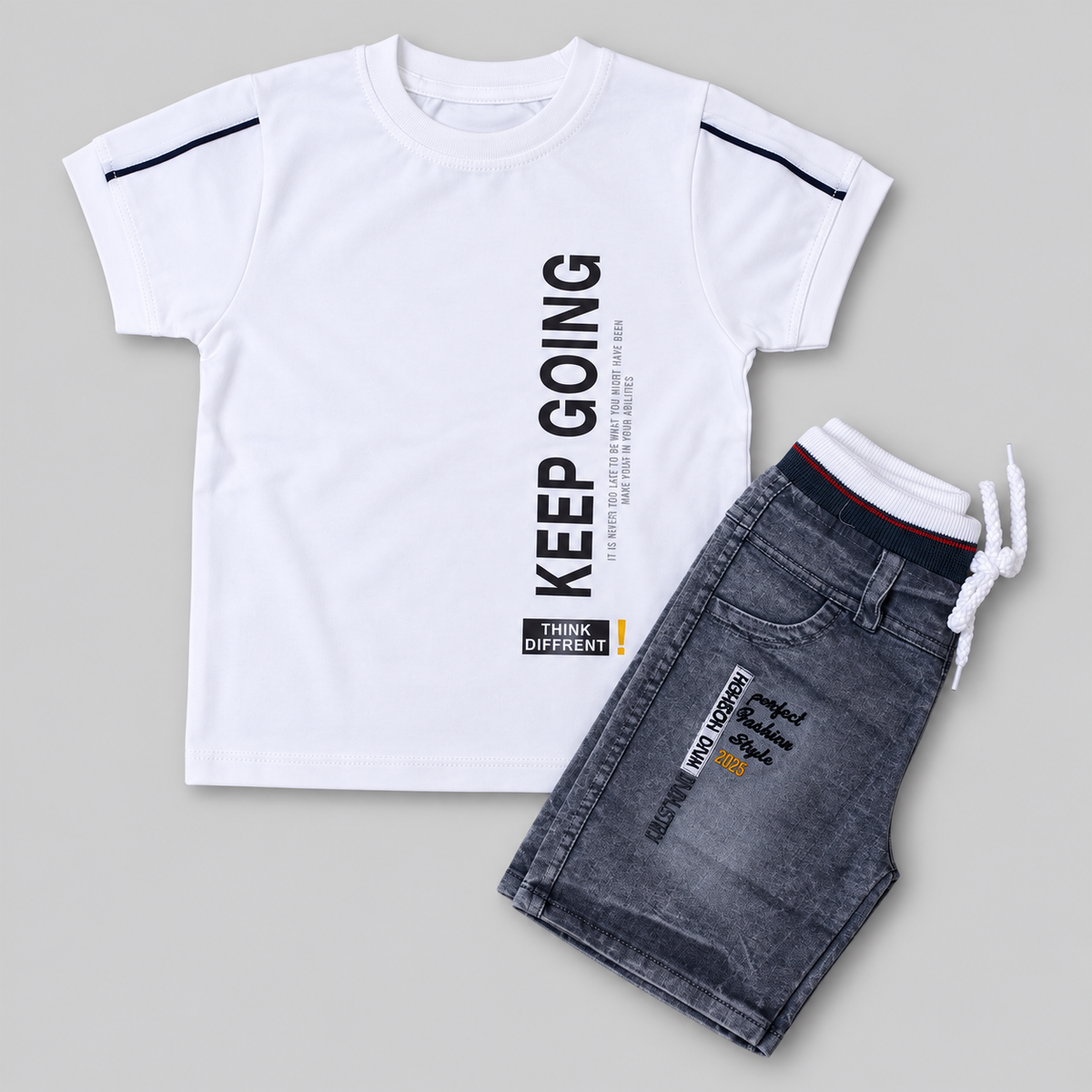 Keep Going Boys Casual 2-Piece Summer Set